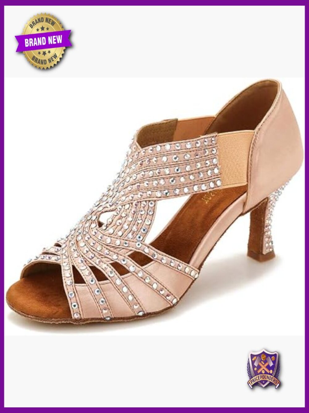 Rhinestone Ballroom Latin Salsa Dance Shoes